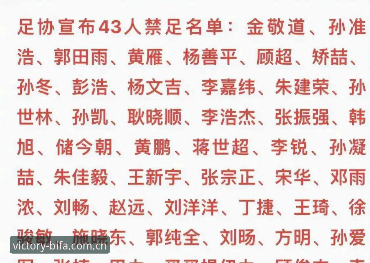 足协第三批禁足名单详解：17人终身禁足背后的足球乱象